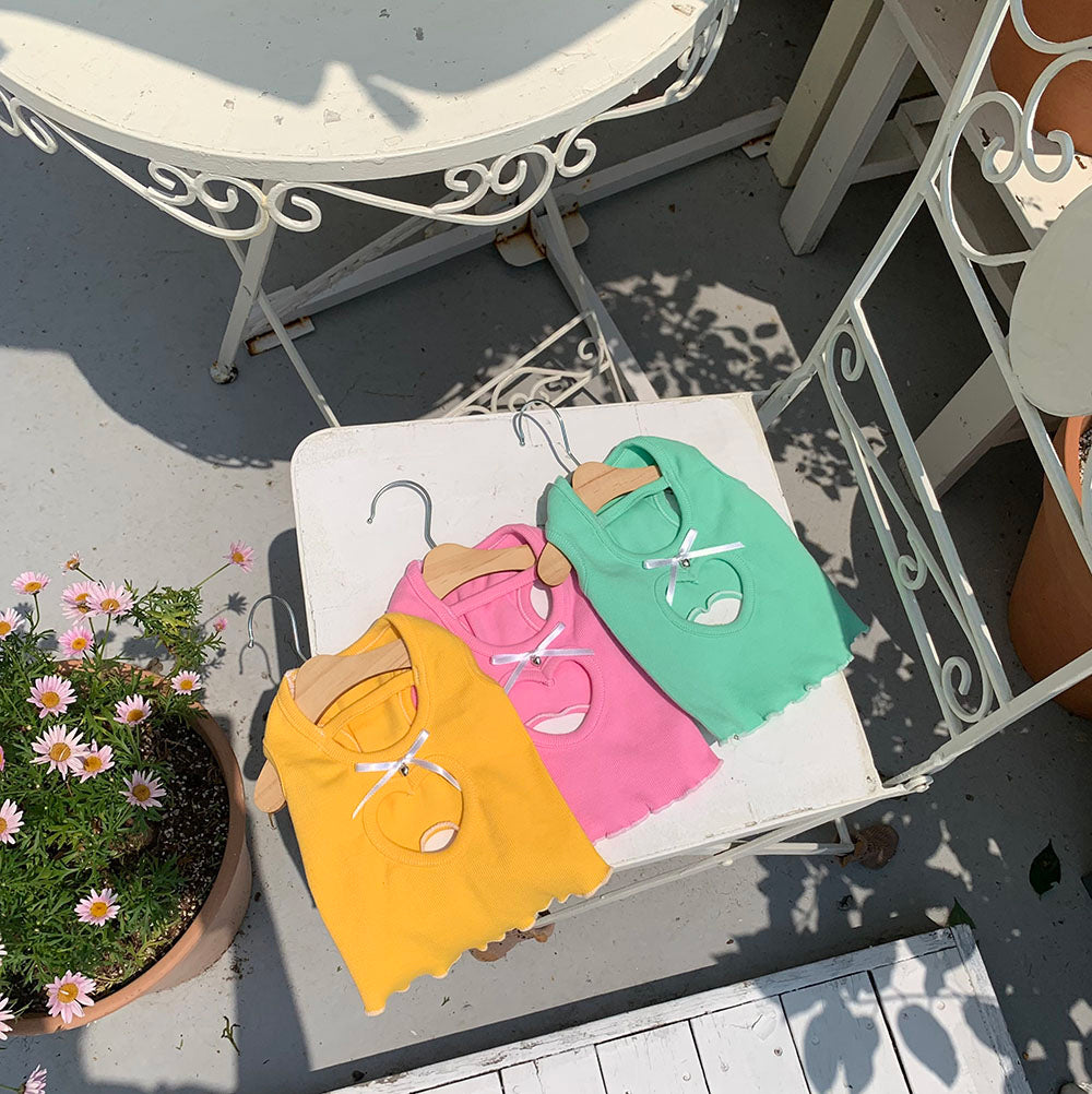 Heart Hole Sleeveless Tee (3 colors)