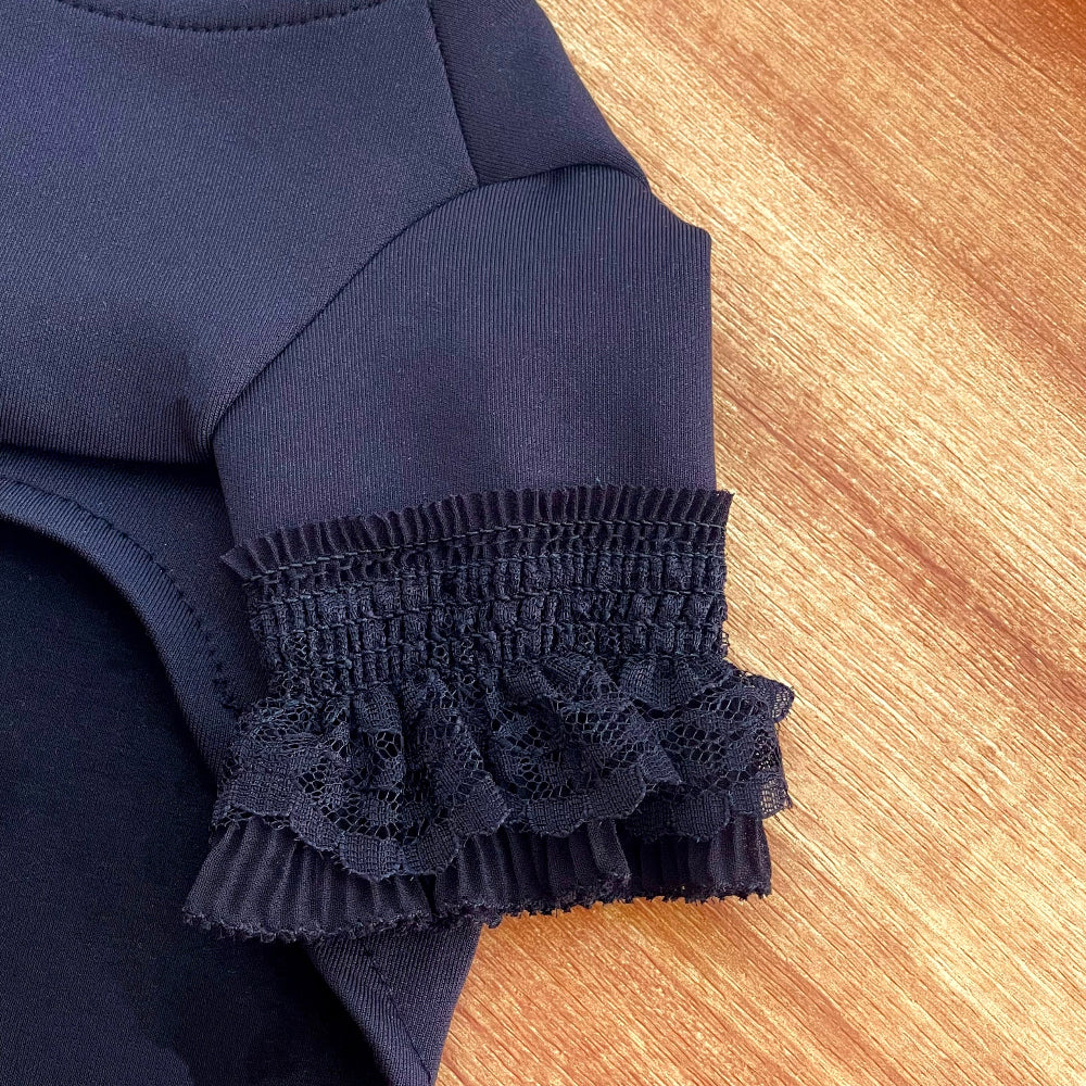 Lace Frill Sleeve Tee (2 colors)