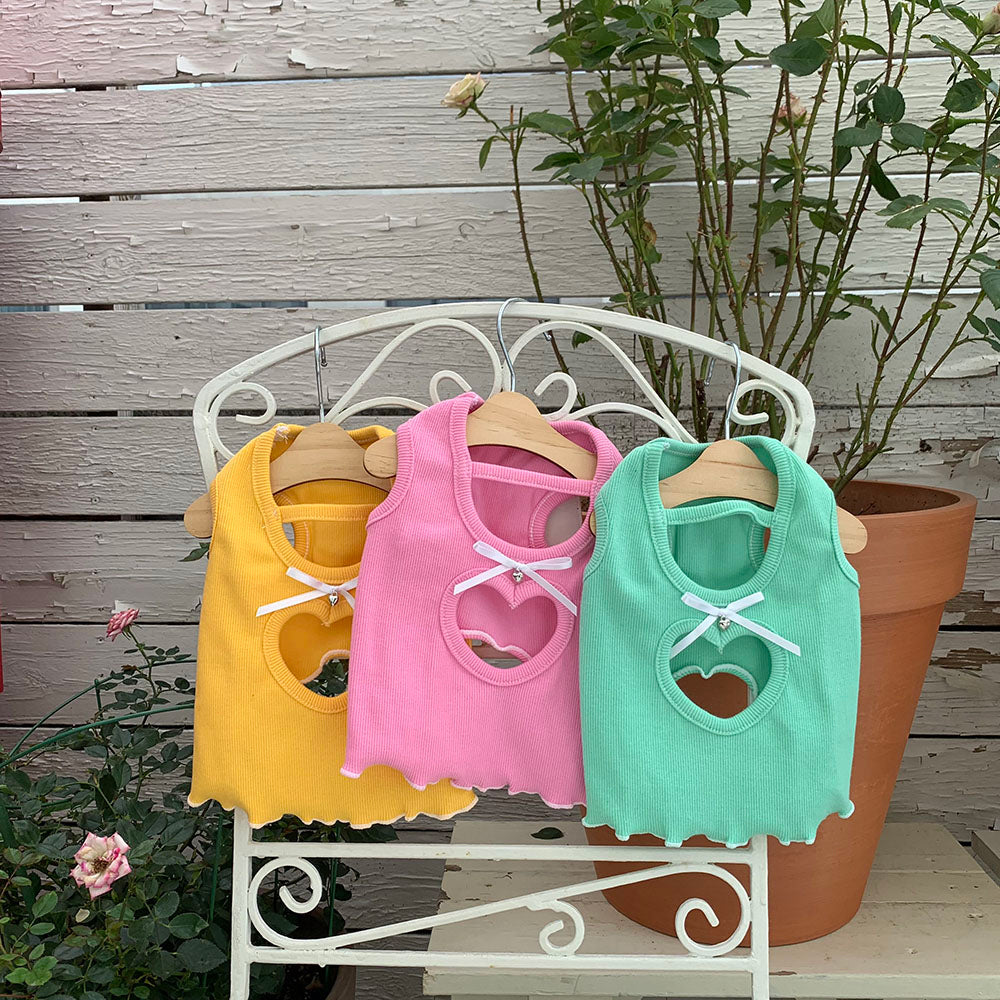 Heart Hole Sleeveless Tee (3 colors)
