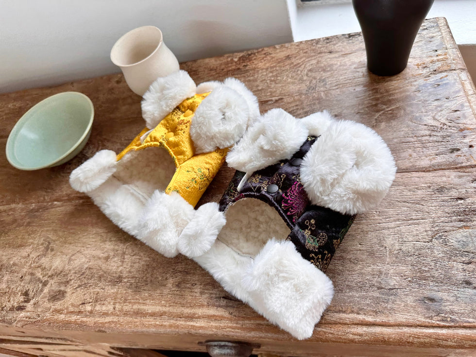 Quilted Angora Fur Hanbok Vest (2 colors)