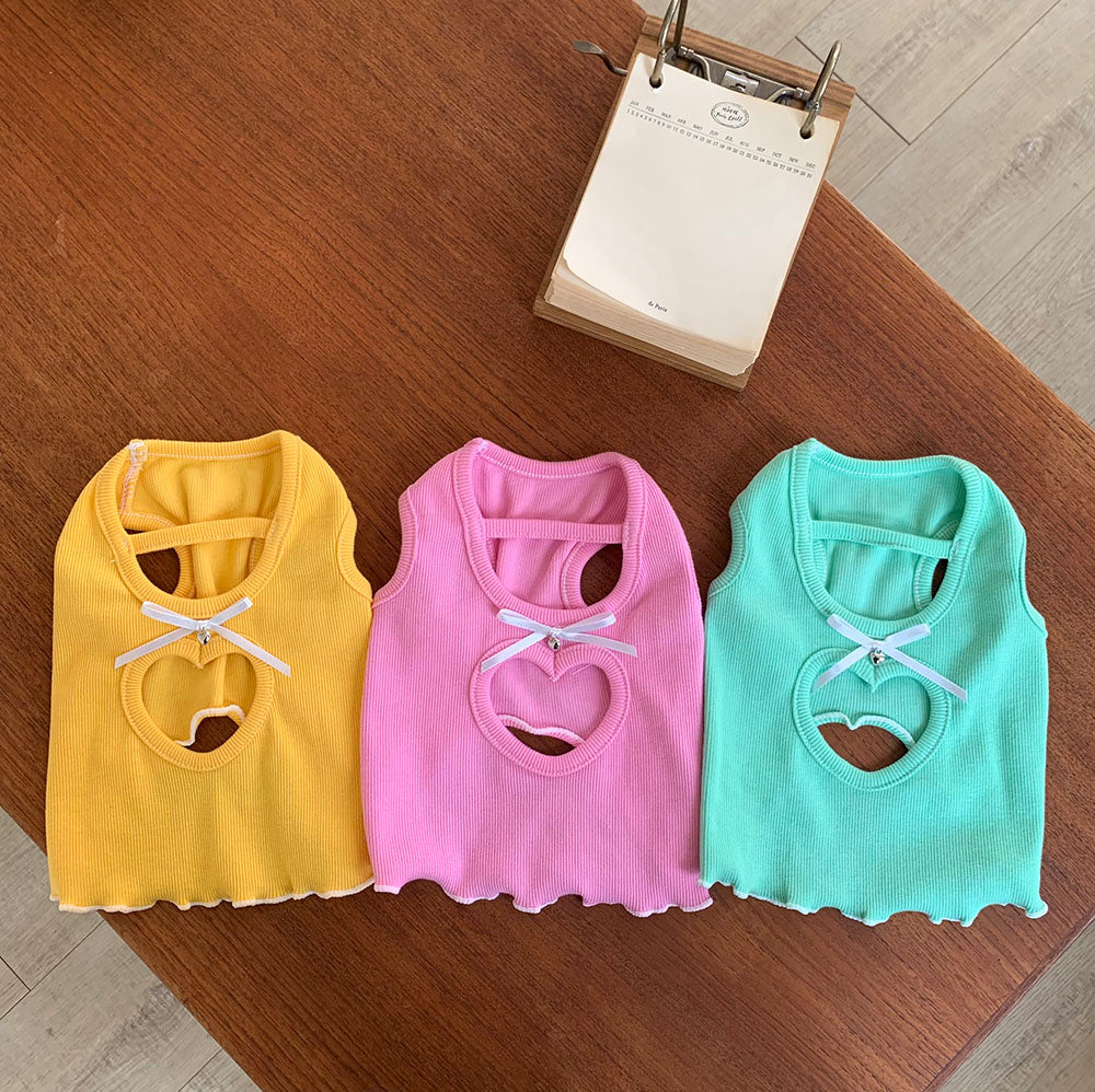 Heart Hole Sleeveless Tee (3 colors)