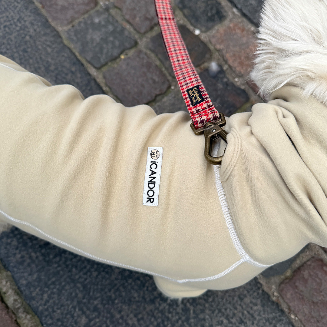 Polar Tweed Snood Top Beige