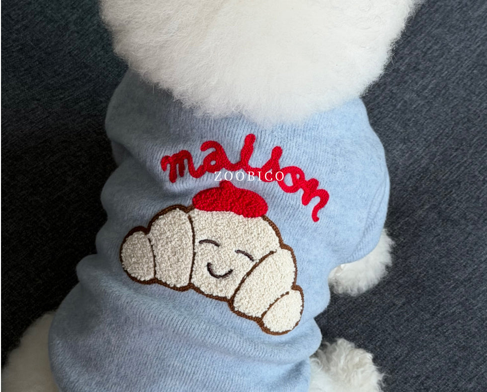 Mallow Puppy Embroidered Sweatshirt (2 colors)