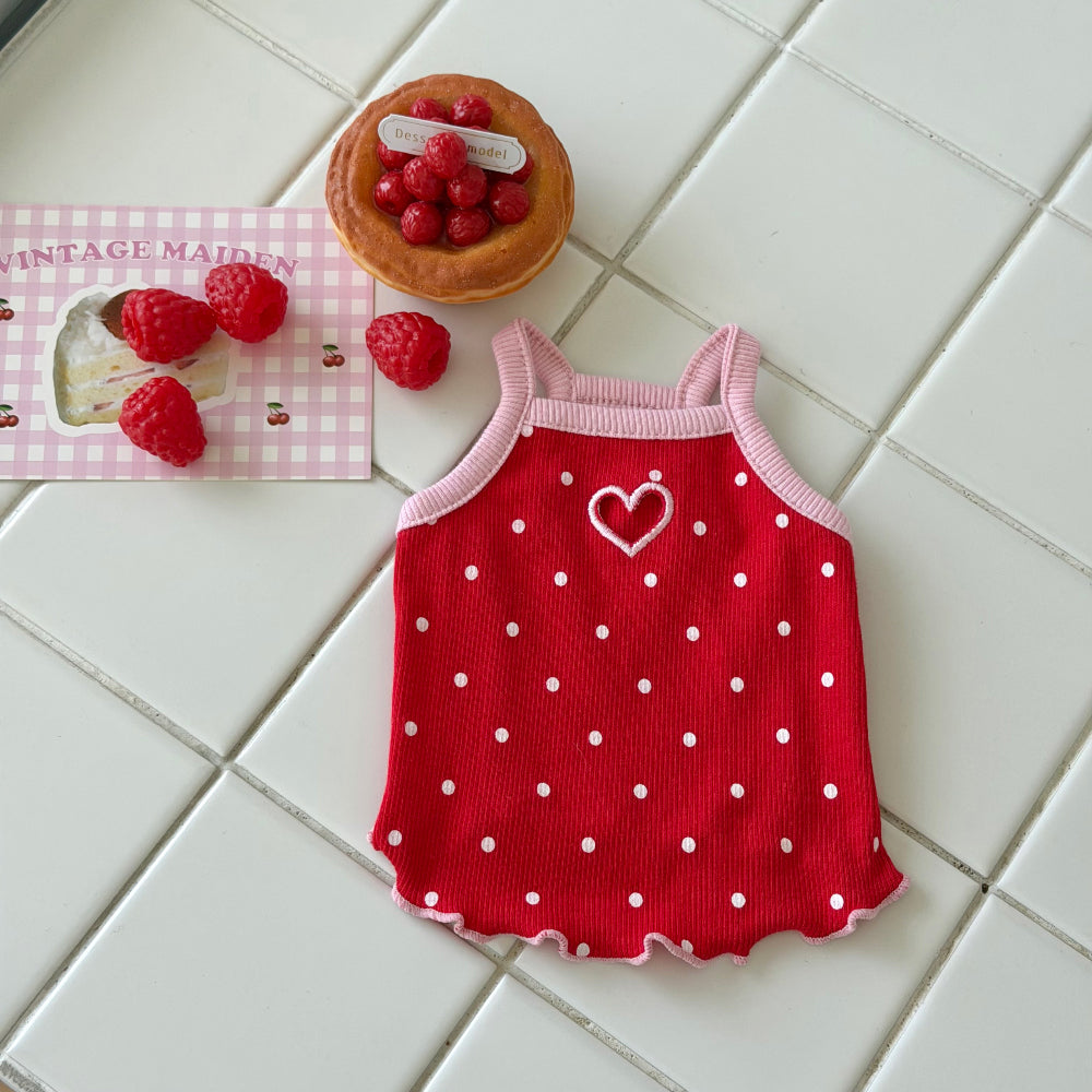 Heart Hole Polka Dot Top (2 colors)