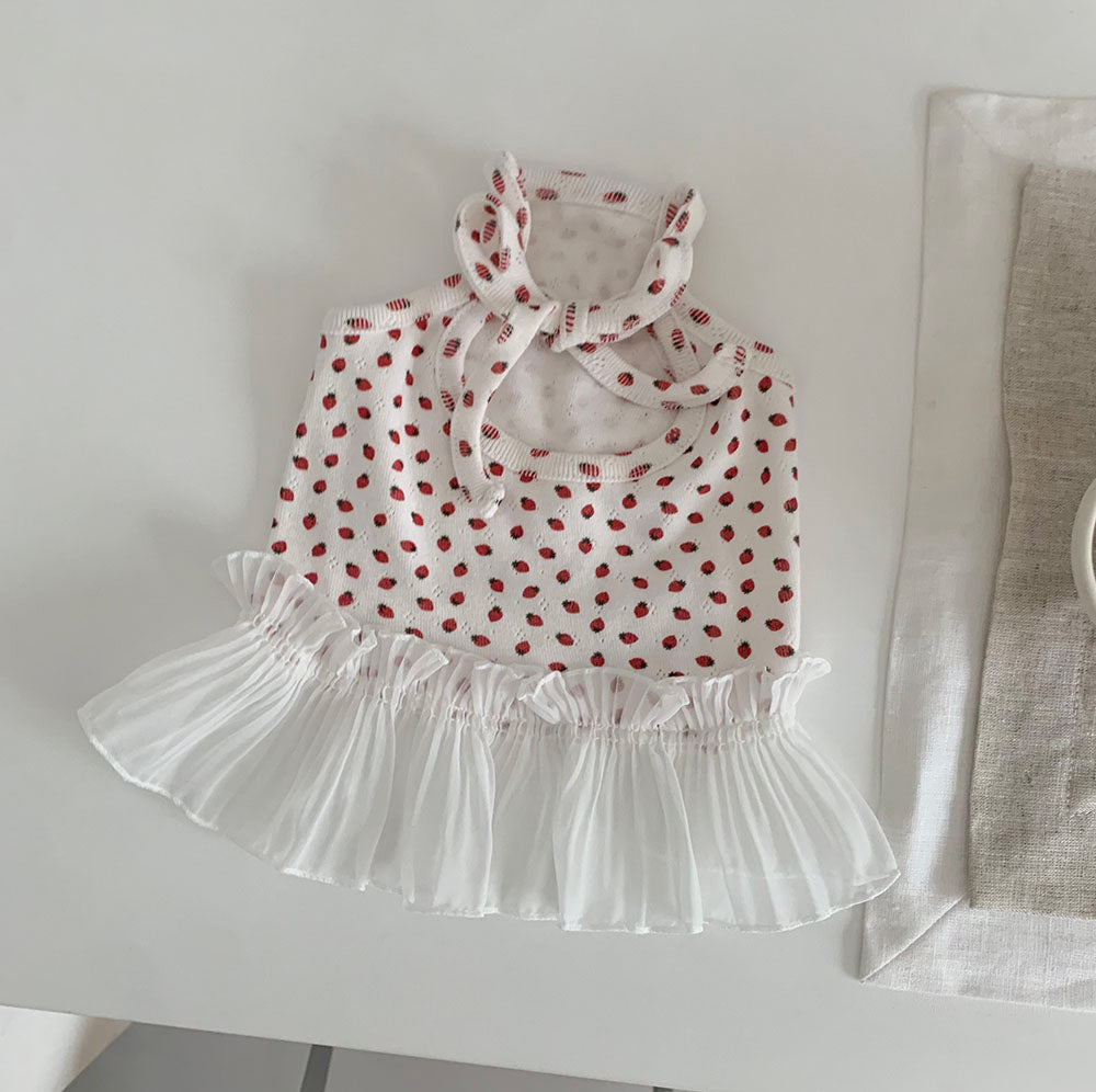 Berry Frill Sleeveless Dress (2 colors)