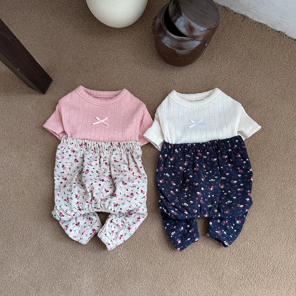 Floral Pajama Onesie (2 colors)