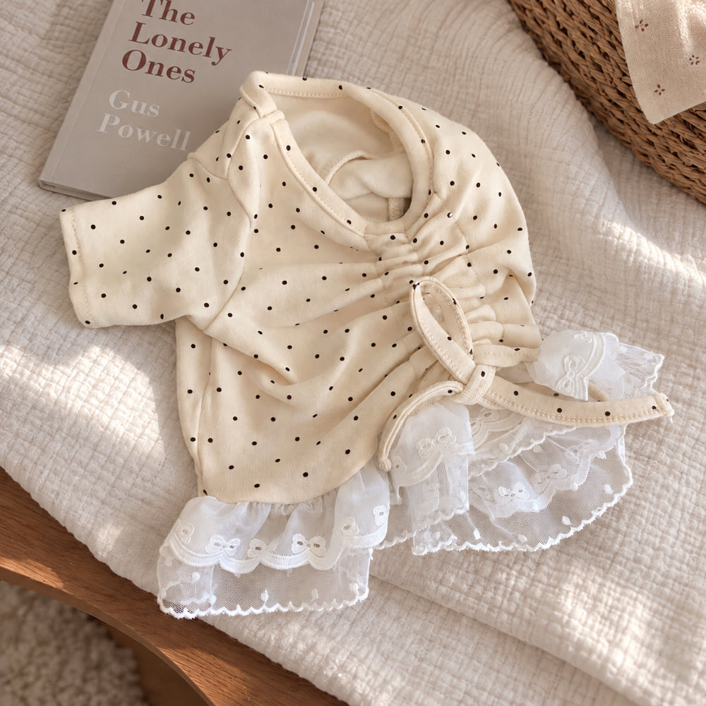 Polka Dot String Lace Dress (4 colors)