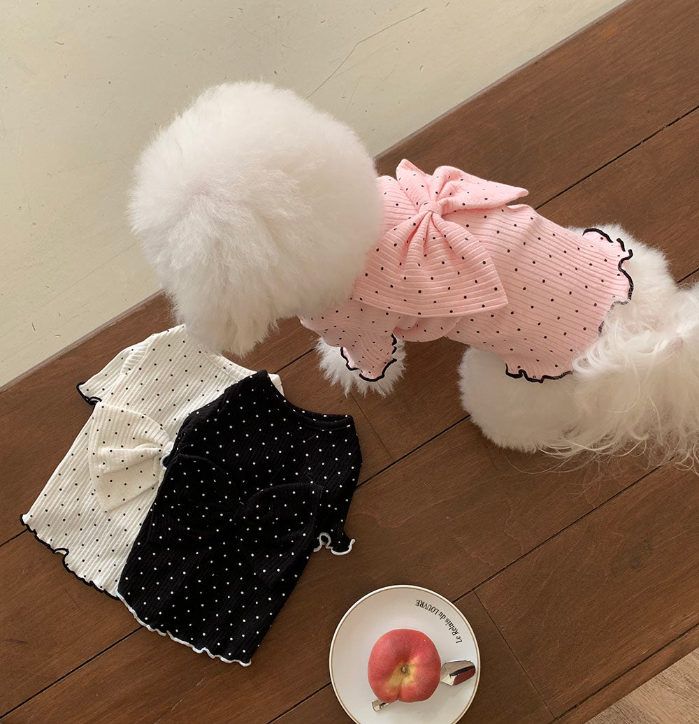 Polka Ribbon Tee (3 colors)