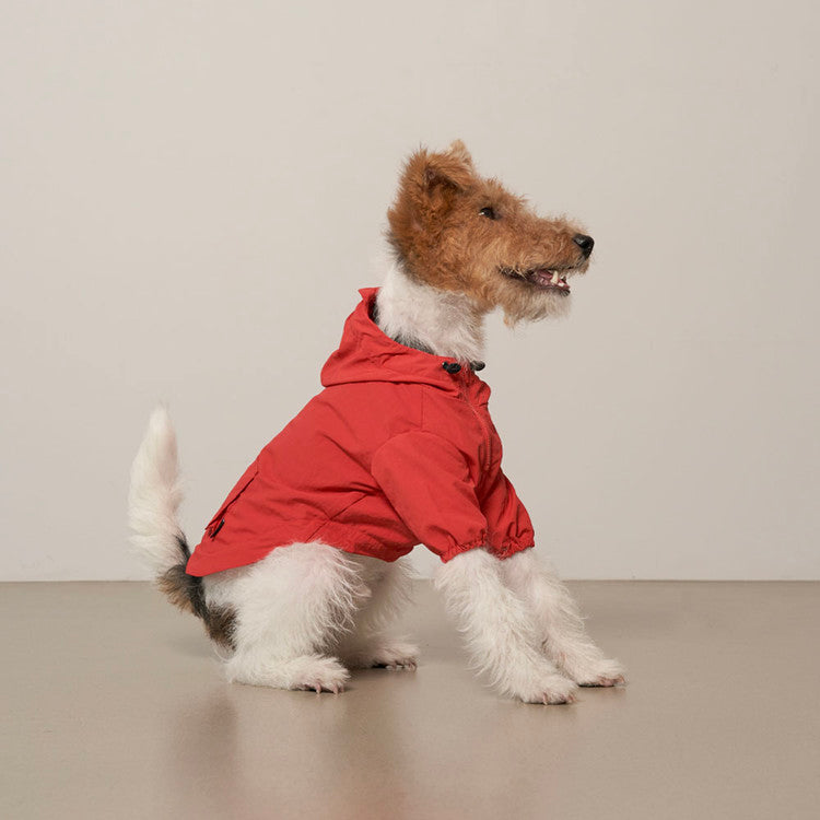 Hooded Shell Jacket Red