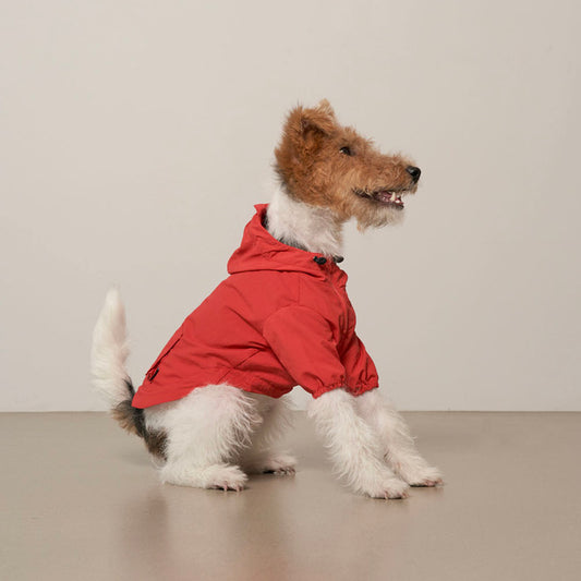 Hooded Shell Jacket Red