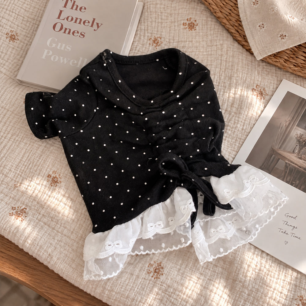 Polka Dot String Lace Dress (4 colors)