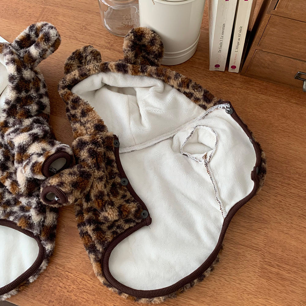 Leopard Sherpa Fleece Jacket (2 colors)