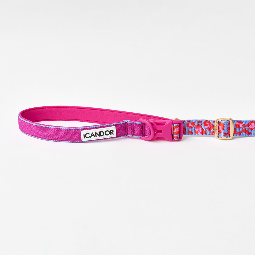 Gentle Leash Bolt, Long (Leopard Lavender Blue)
