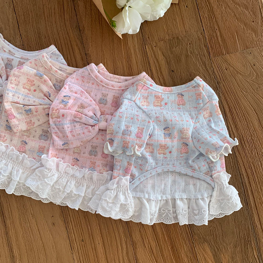 Teddy Bear Ribbon Dress (4 colors)