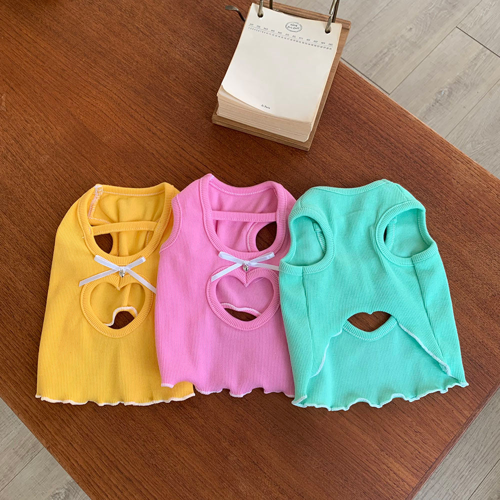 Heart Hole Sleeveless Tee (3 colors)