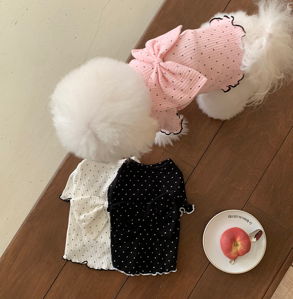 Polka Ribbon Tee (3 colors)