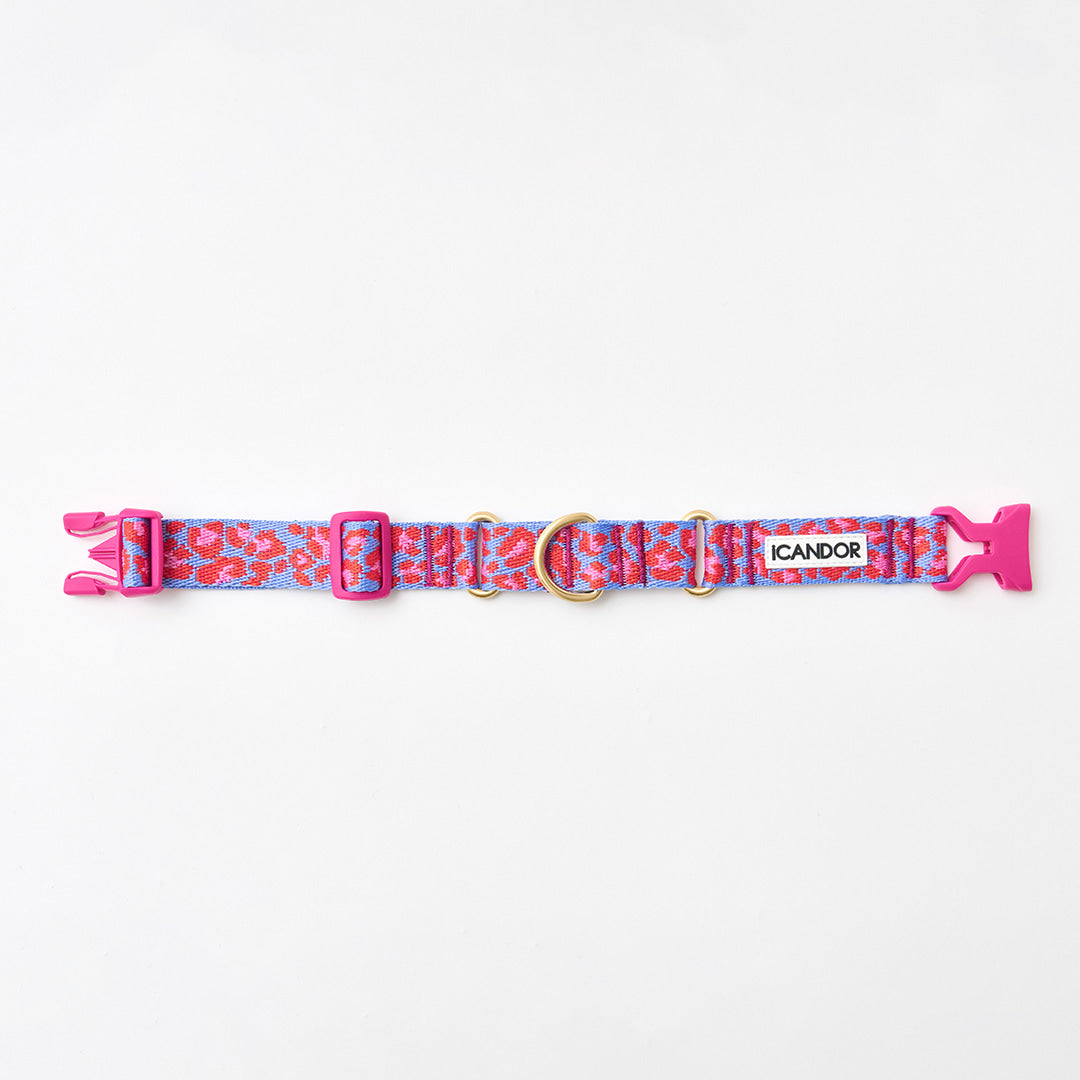 Martingale Collar Buckle (Leopard Lavender Blue)