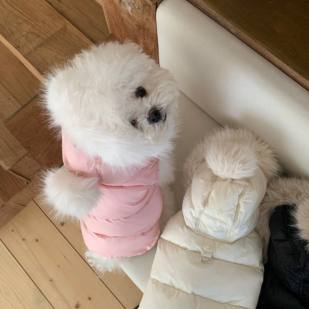 Faux Fur Hooded Puffer Vest (3 colors)