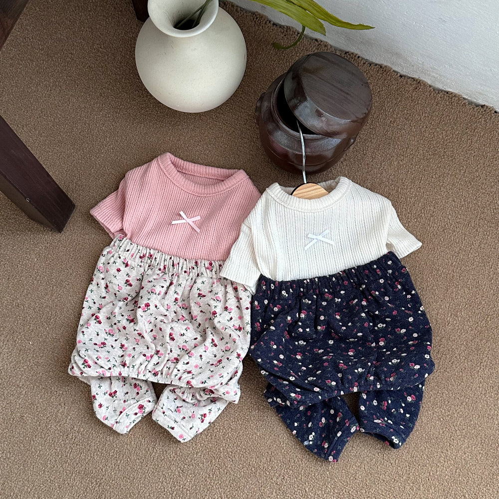 Floral Pajama Onesie (2 colors)