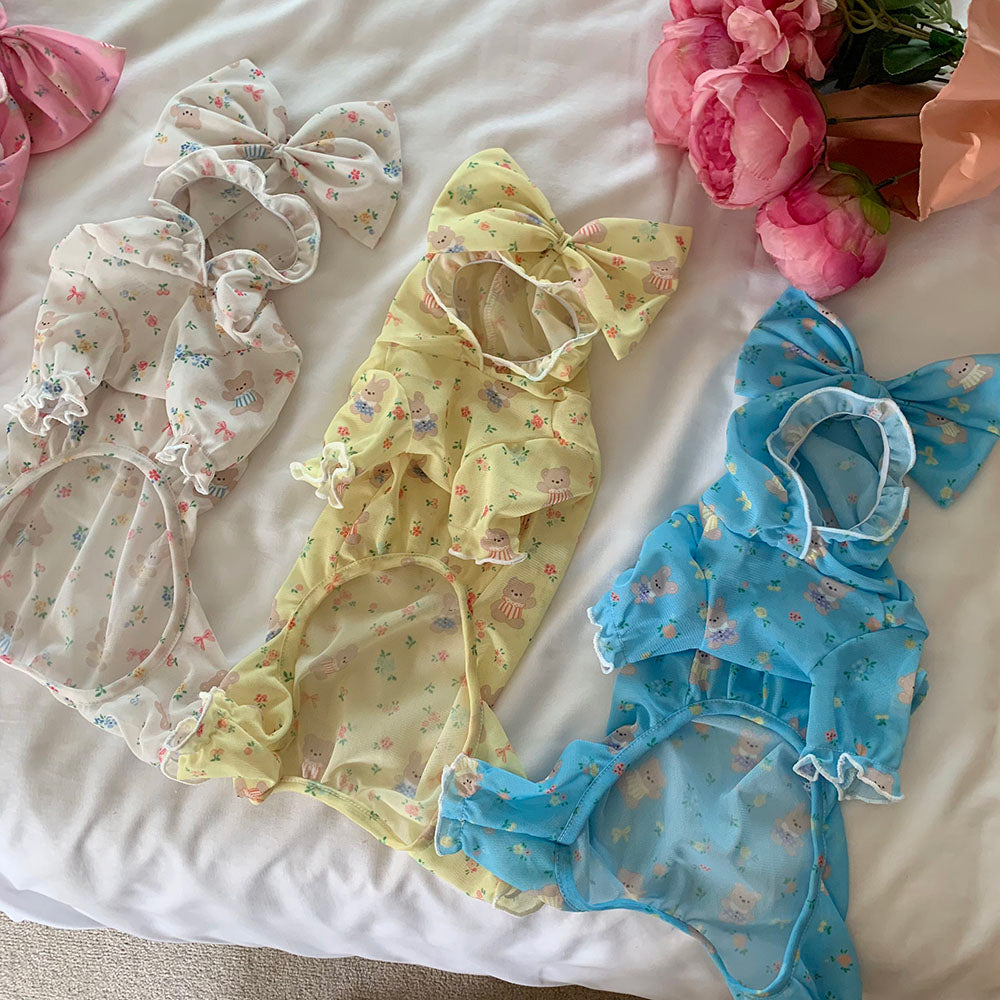 Anti-Bug Ribbon Mesh Onesie (4 colors)