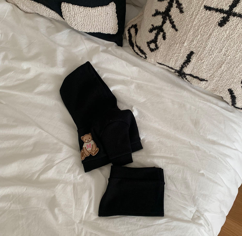 Bear Hoodie Crop Top + Skirt Set (3 colors)
