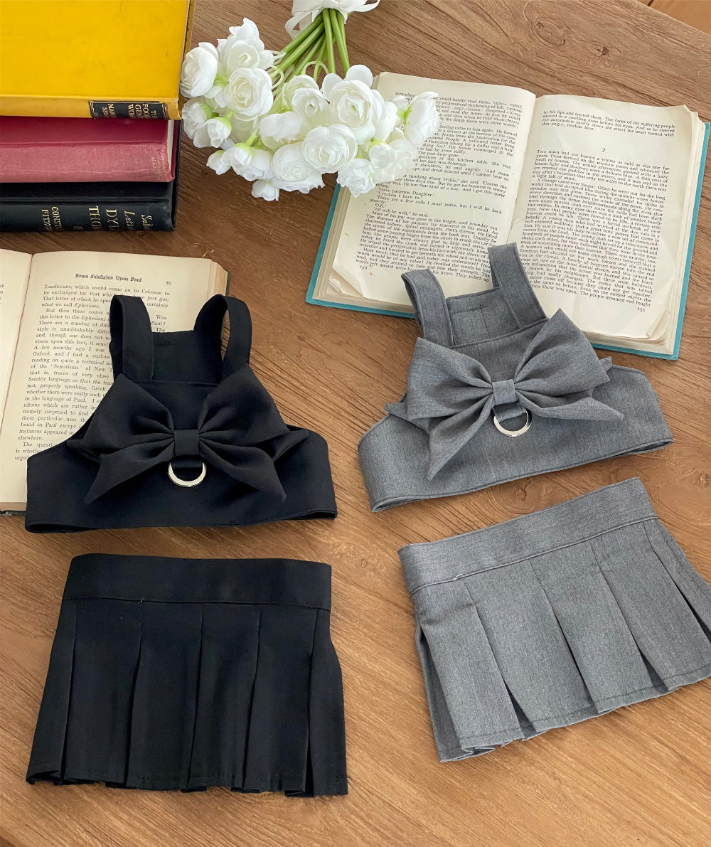 Big Ribbon Crop Vest Harness (2 colors)