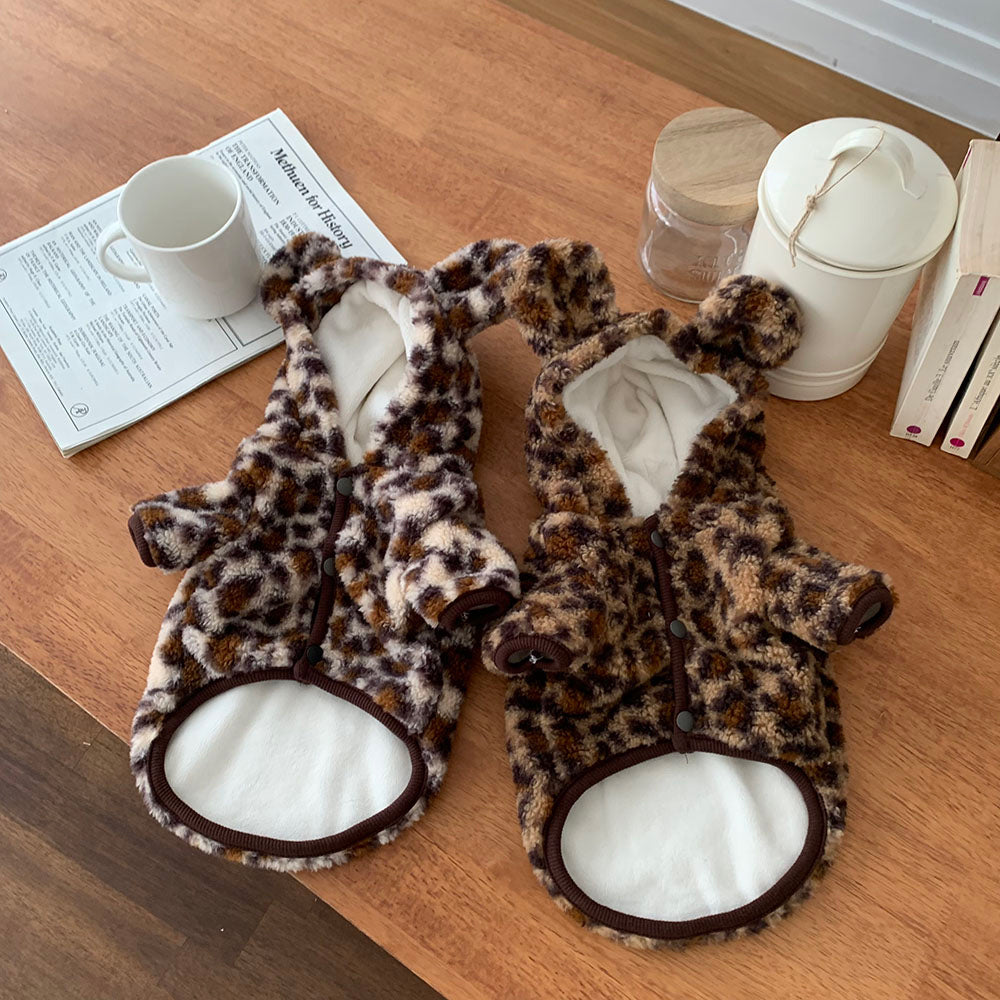 Leopard Sherpa Fleece Jacket (2 colors)