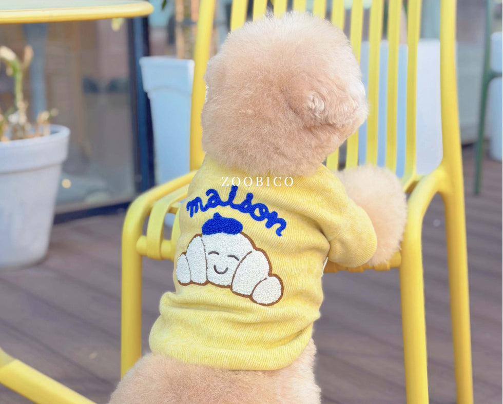 Mallow Puppy Embroidered Sweatshirt (2 colors)