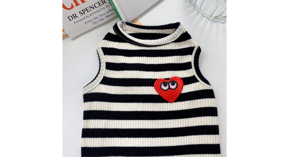 Comme Striped Sleeveless Tee (2 colors)