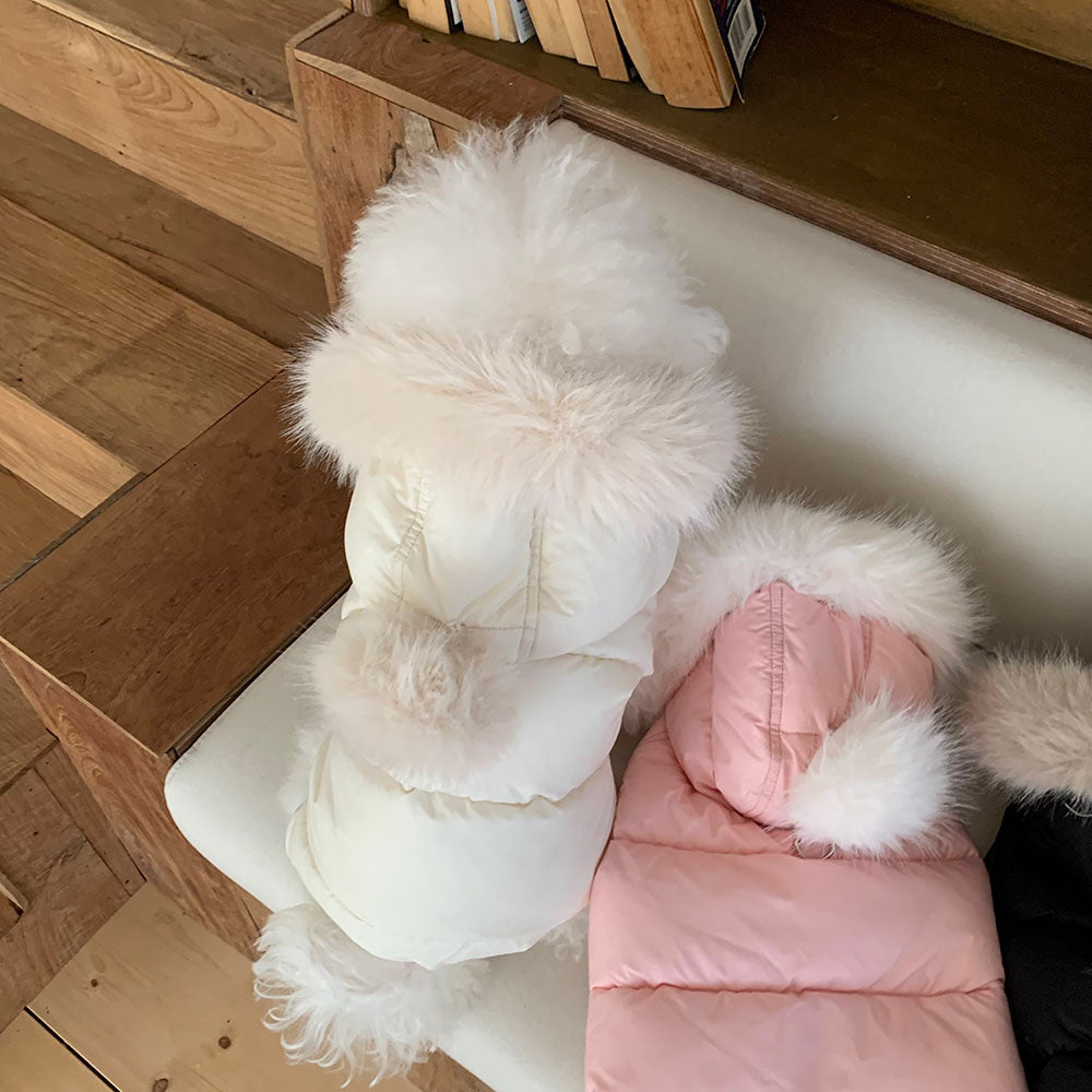 Faux Fur Hooded Puffer Vest (3 colors)