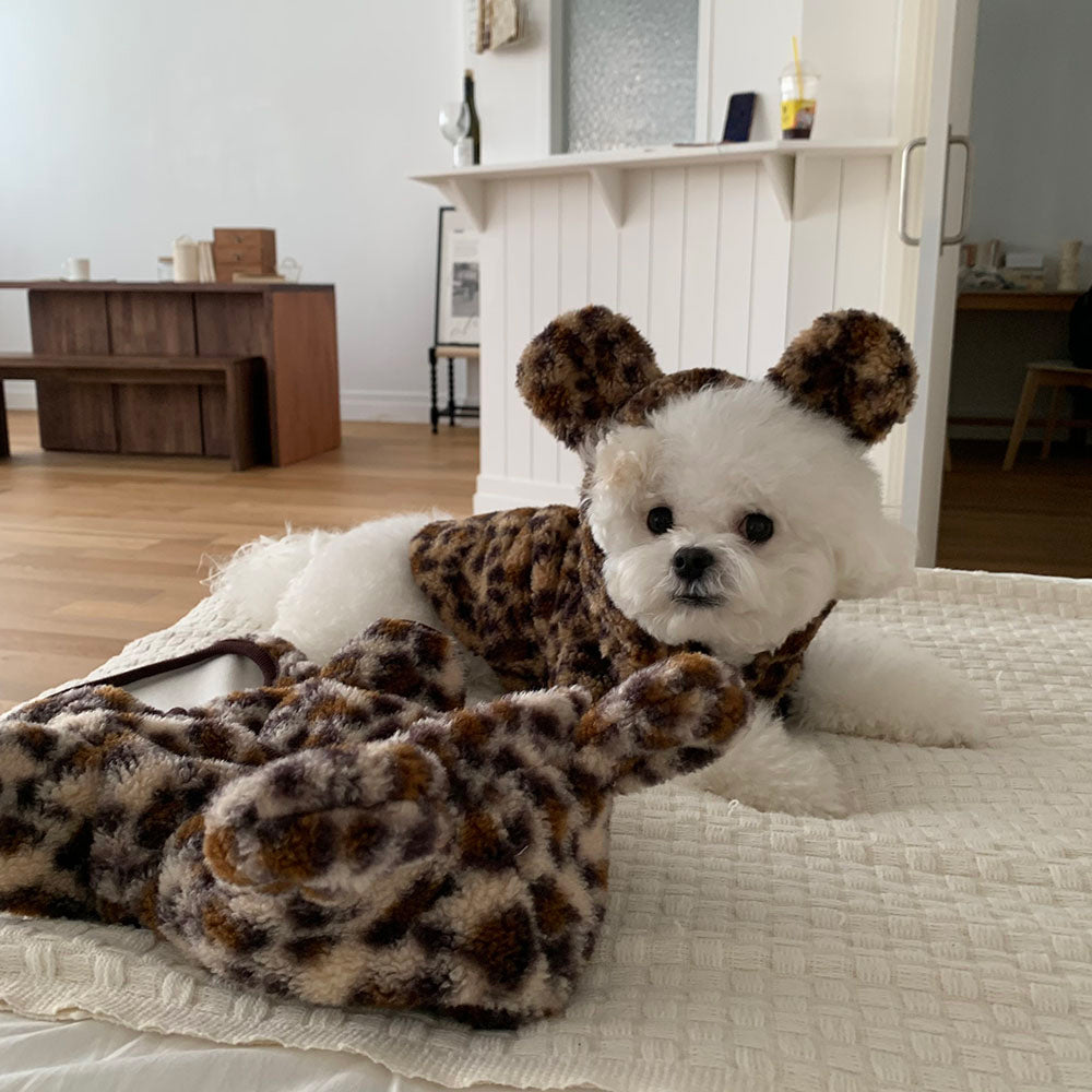 Leopard Sherpa Fleece Jacket (2 colors)