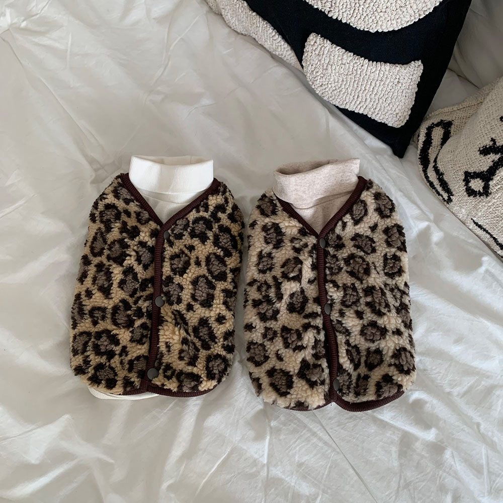 Leopard Sherpa Vest (2 colors)