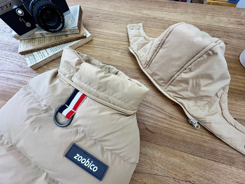 Tricolor Hooded Puffer Jacket (3 colors)