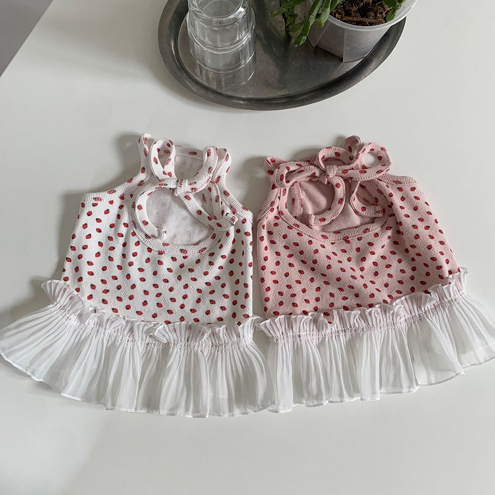 Berry Frill Sleeveless Dress (2 colors)
