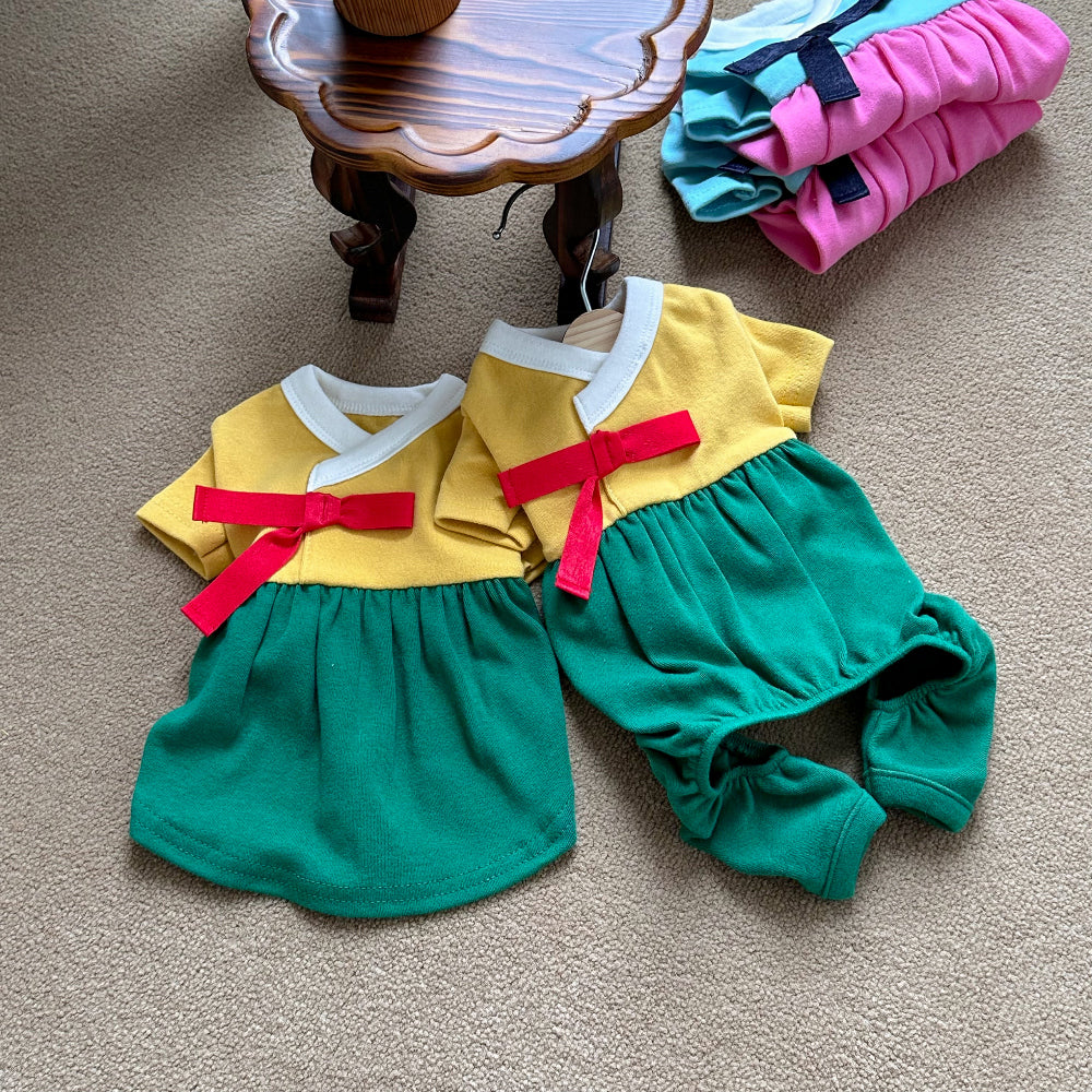 Vivid Hanbok Dress & Onesie (2 colors)