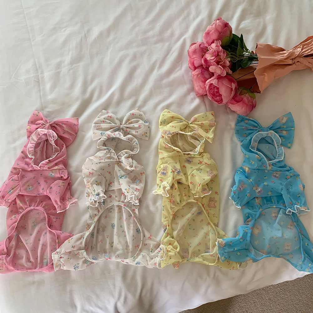 Anti-Bug Ribbon Mesh Onesie (4 colors)