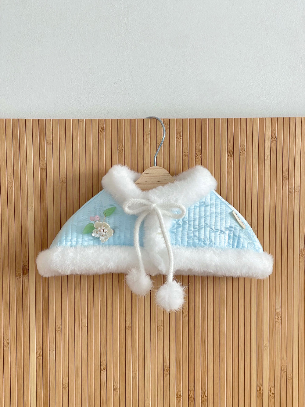 Flower Mink Fur Hanbok Cape (2 colors)