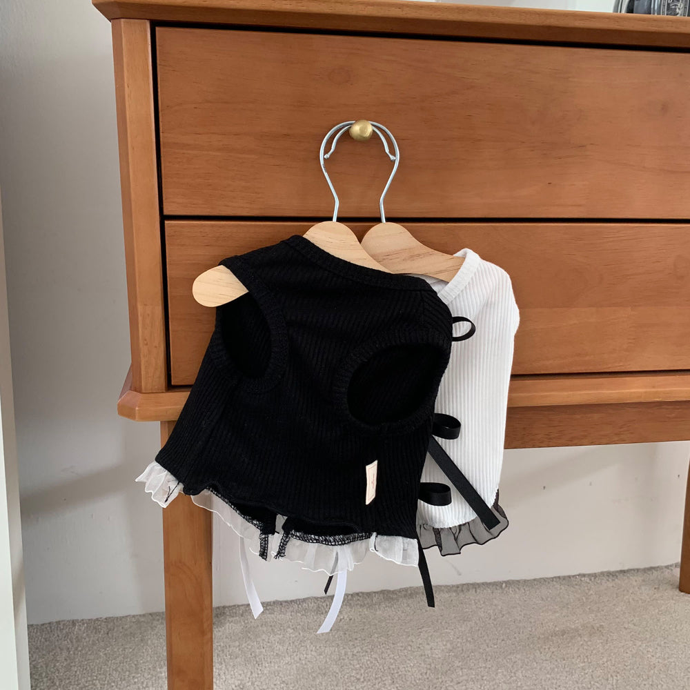 Ballet Ribbon Sleeveless Tee (2 colors)