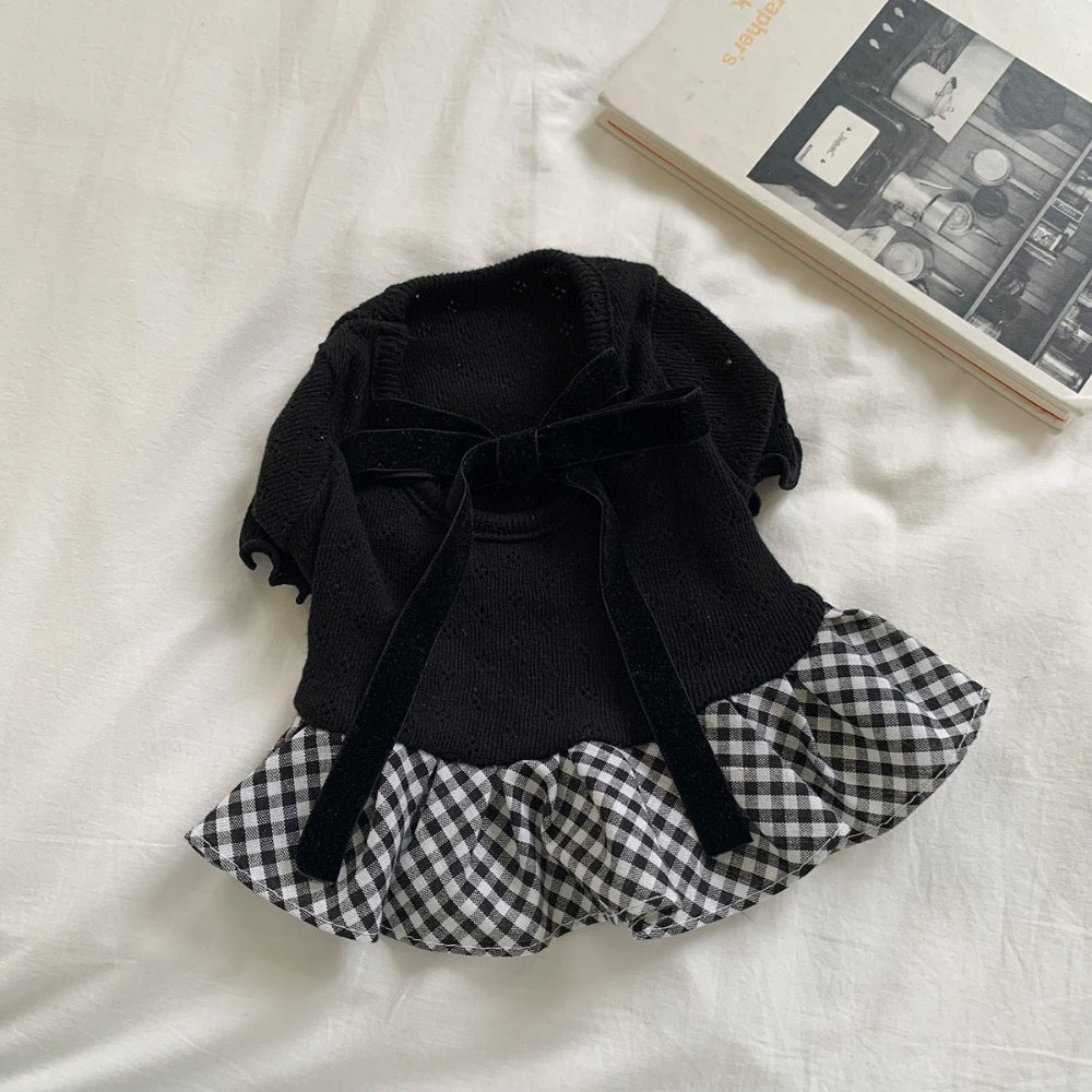 Ballet Velvet Check Dress (2 colors)