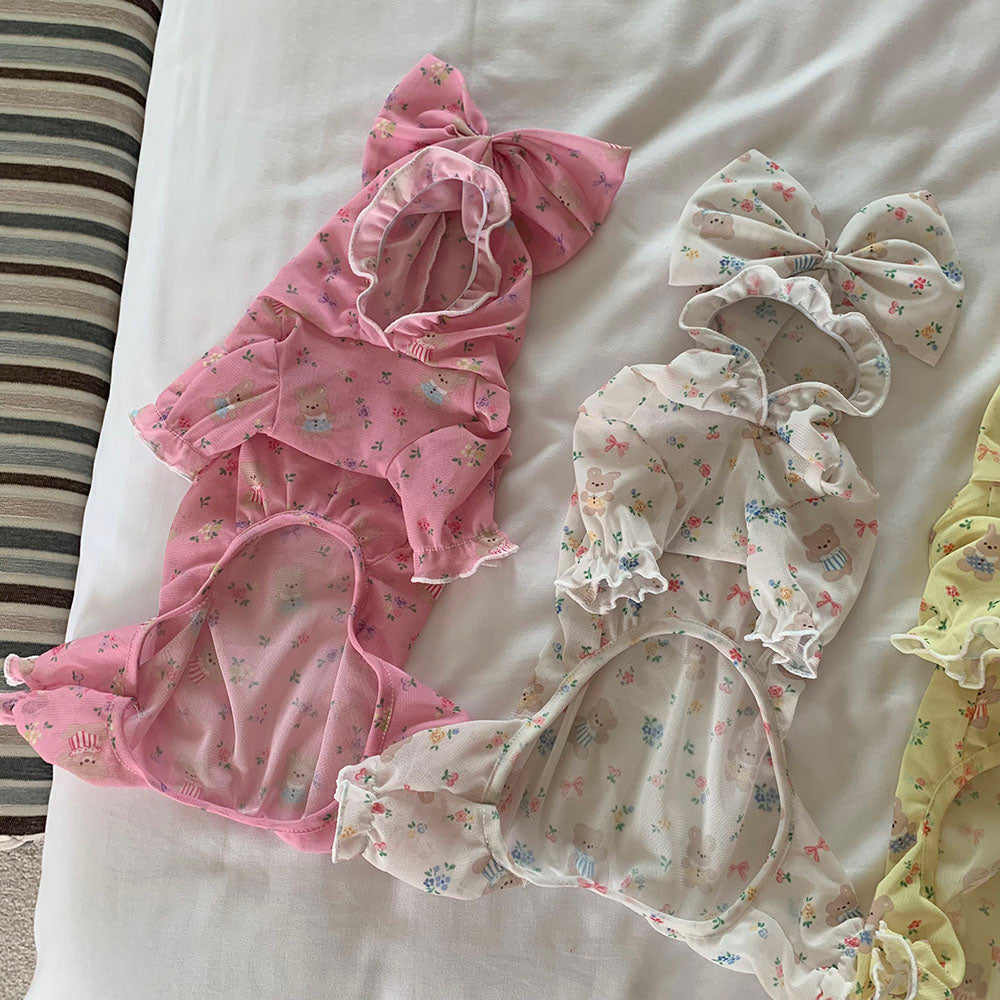 Anti-Bug Ribbon Mesh Onesie (4 colors)