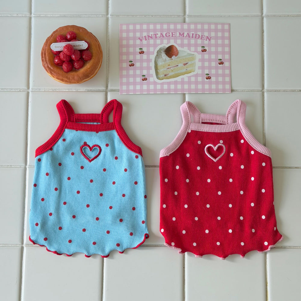 Heart Hole Polka Dot Top (2 colors)