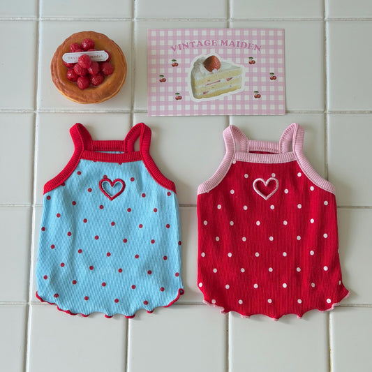 Heart Hole Polka Dot Top (2 colors)