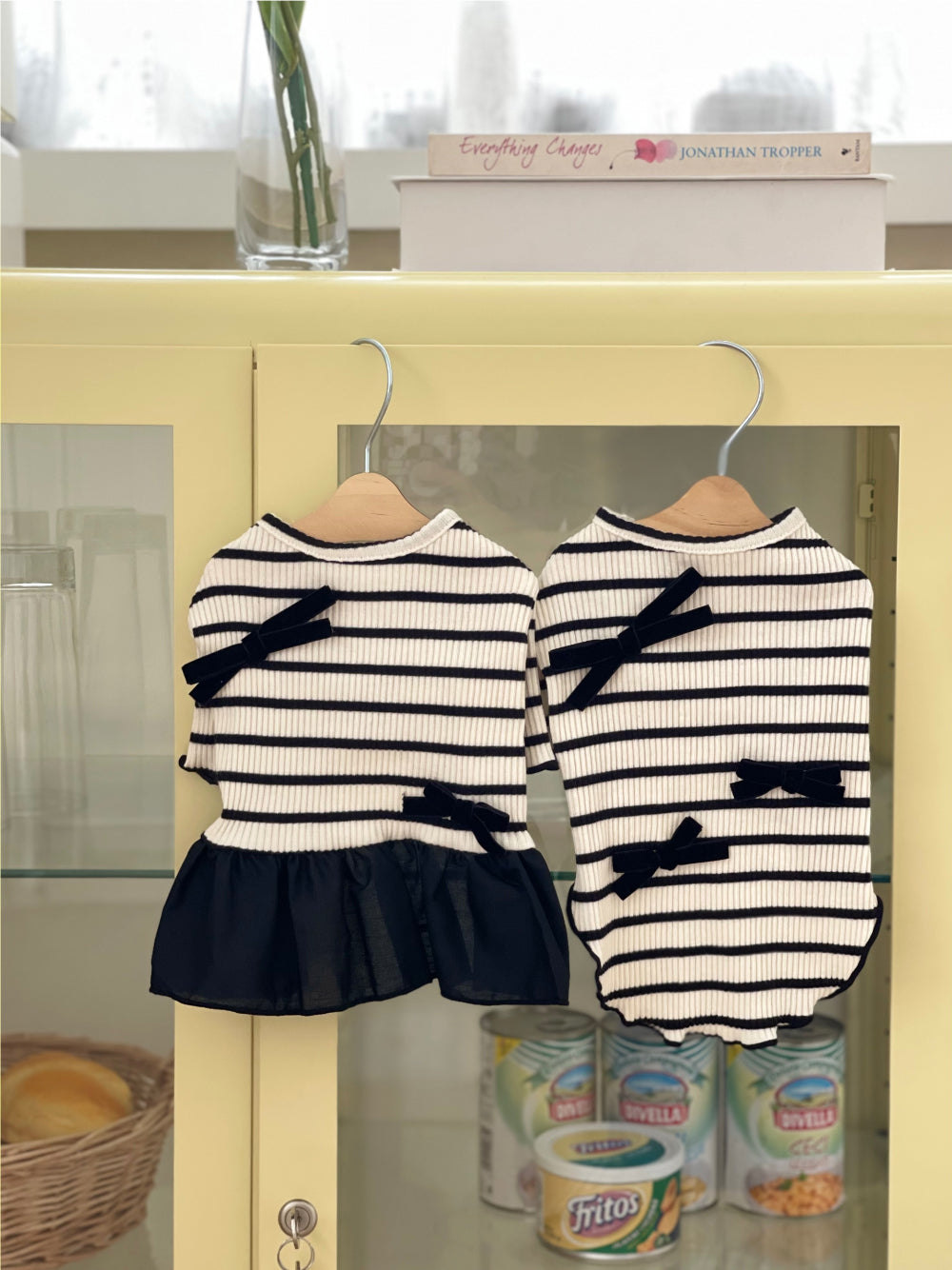 Stripe Velvet Ribbon T-Shirt & Dress