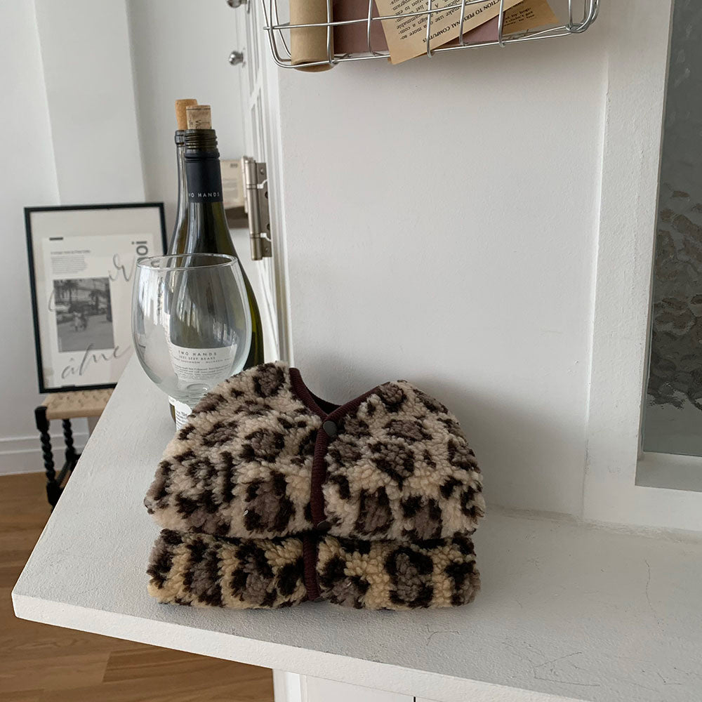 Leopard Sherpa Vest (2 colors)