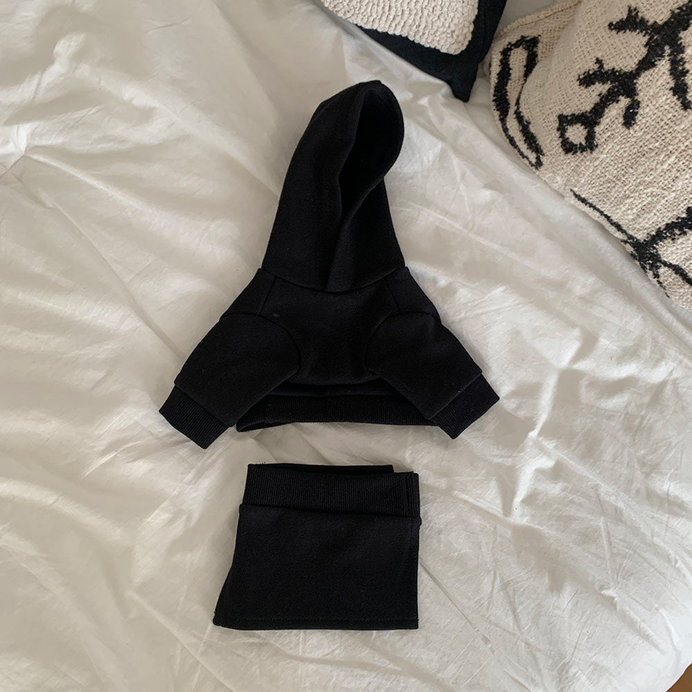 Bear Hoodie Crop Top + Skirt Set (3 colors)