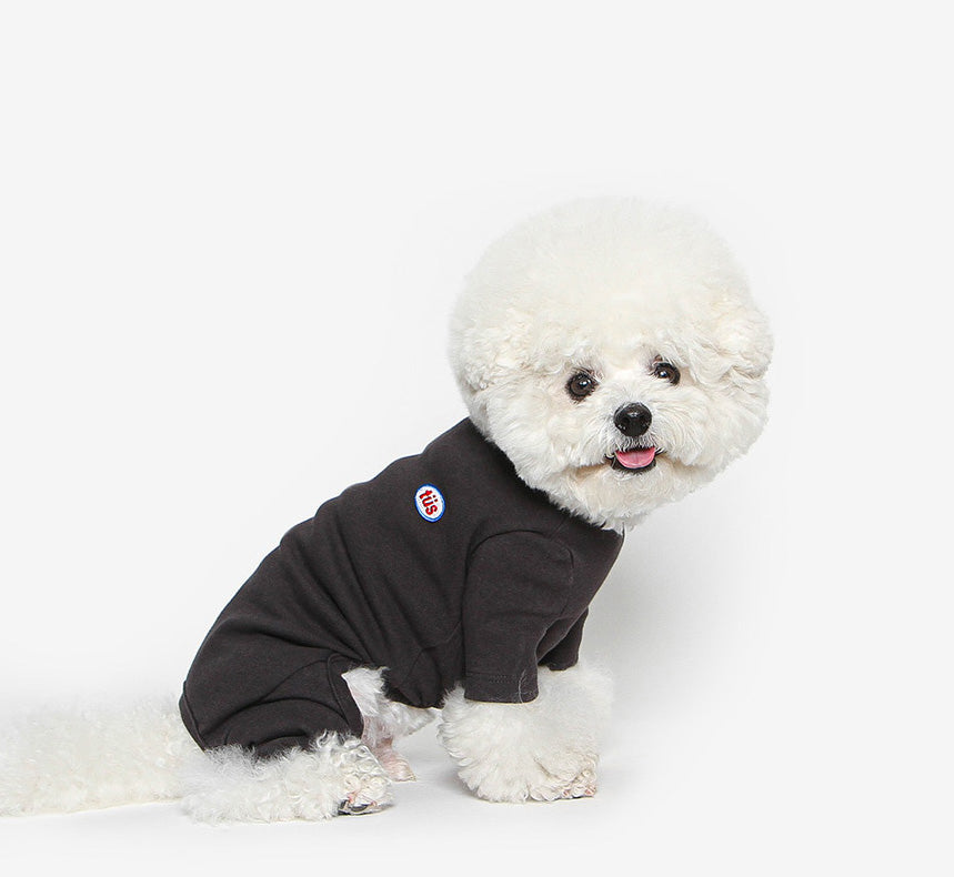 Plain Dog Onesie Black