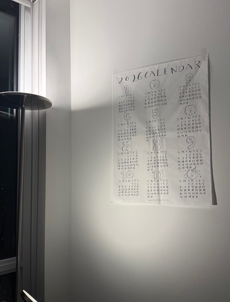 2026 Fabric Wall Calendar (2 colors)