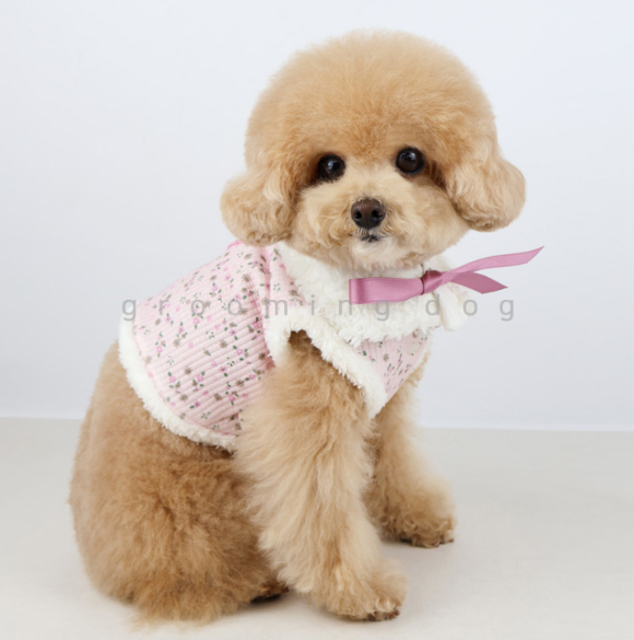 Floral Fur Hanbok Vest (2 colors)