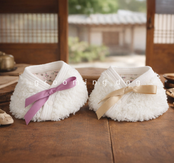 Reversible Floral Fur Hanbok Cap (2 colors)