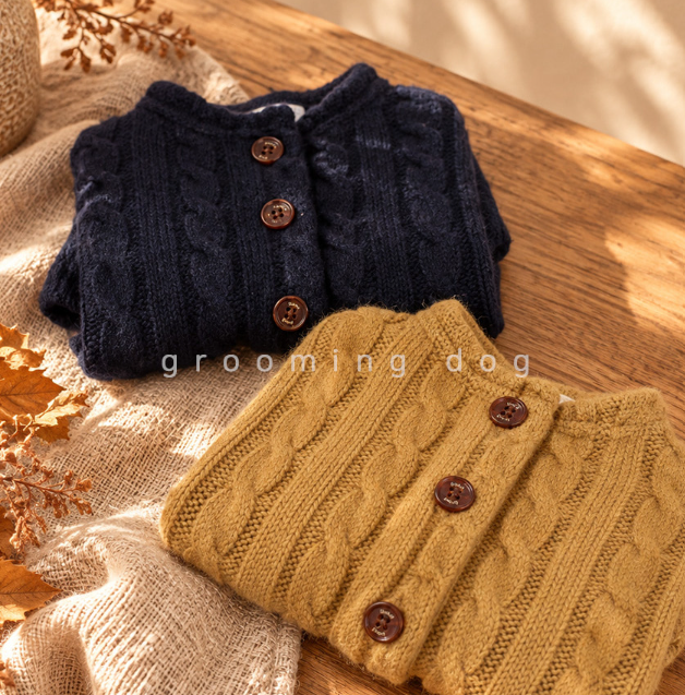 Classic Cable Knit Cardigan (2 colors)